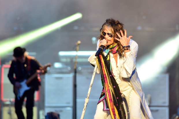 Aerosmith performing live on stage — the band announced a two-night Hollywood Bowl return for October 29 and November 1, 2026.