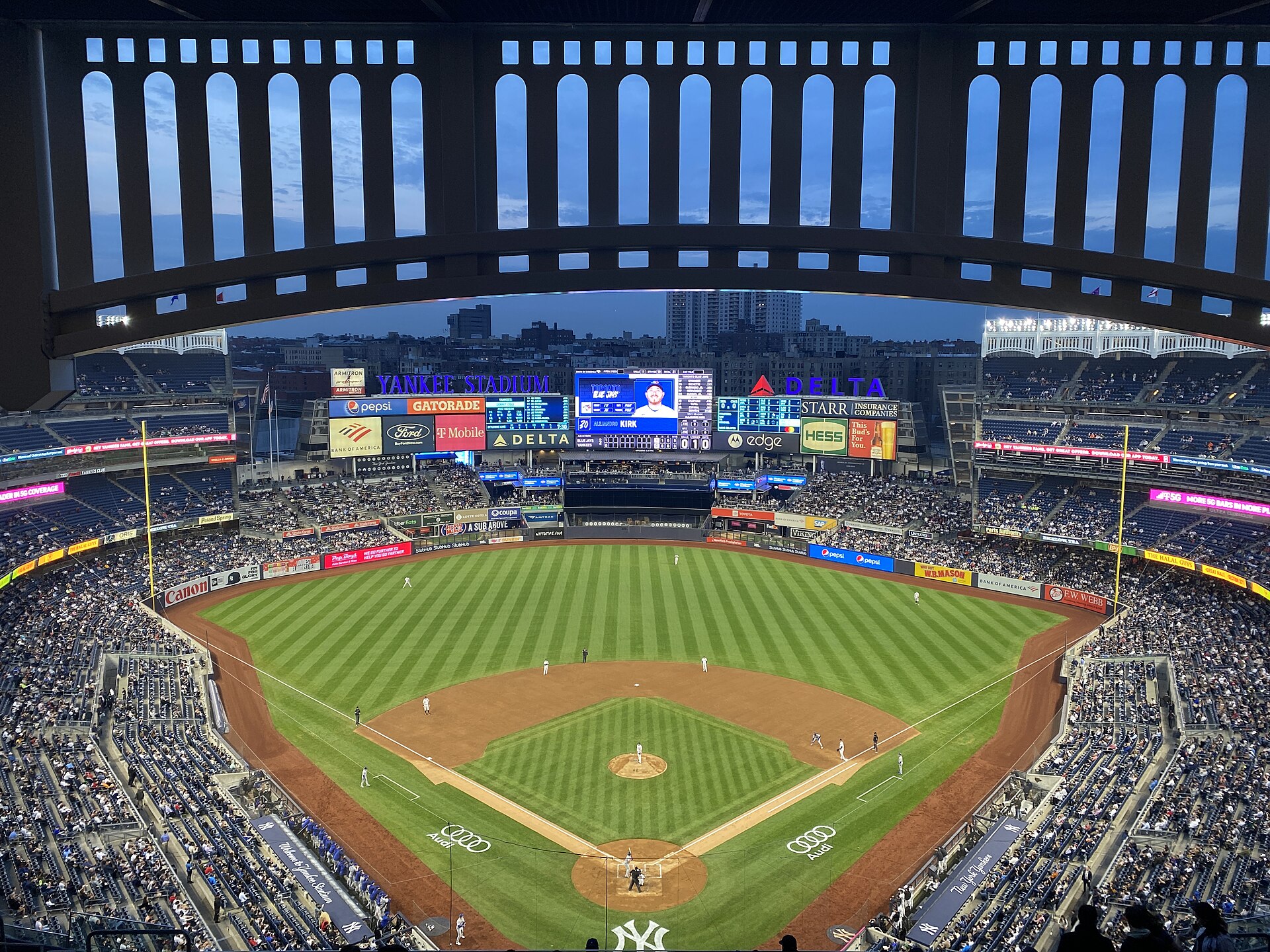 Yankee Stadium, where the Rays can close out the Yankees on Wednesday night