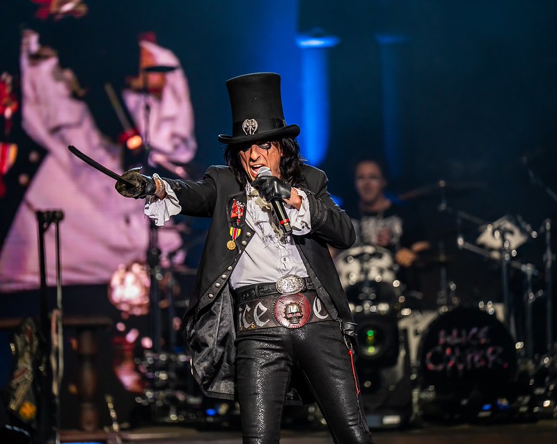 Alice Cooper performing live on stage.