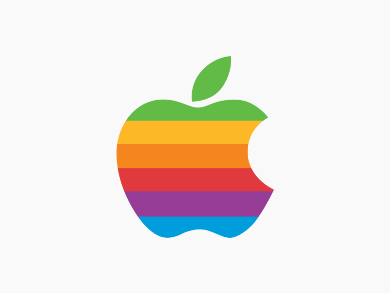 Apple's retro rainbow logo