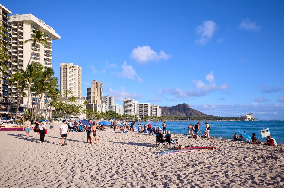 Waikiki Beach in Honolulu, Hawaii