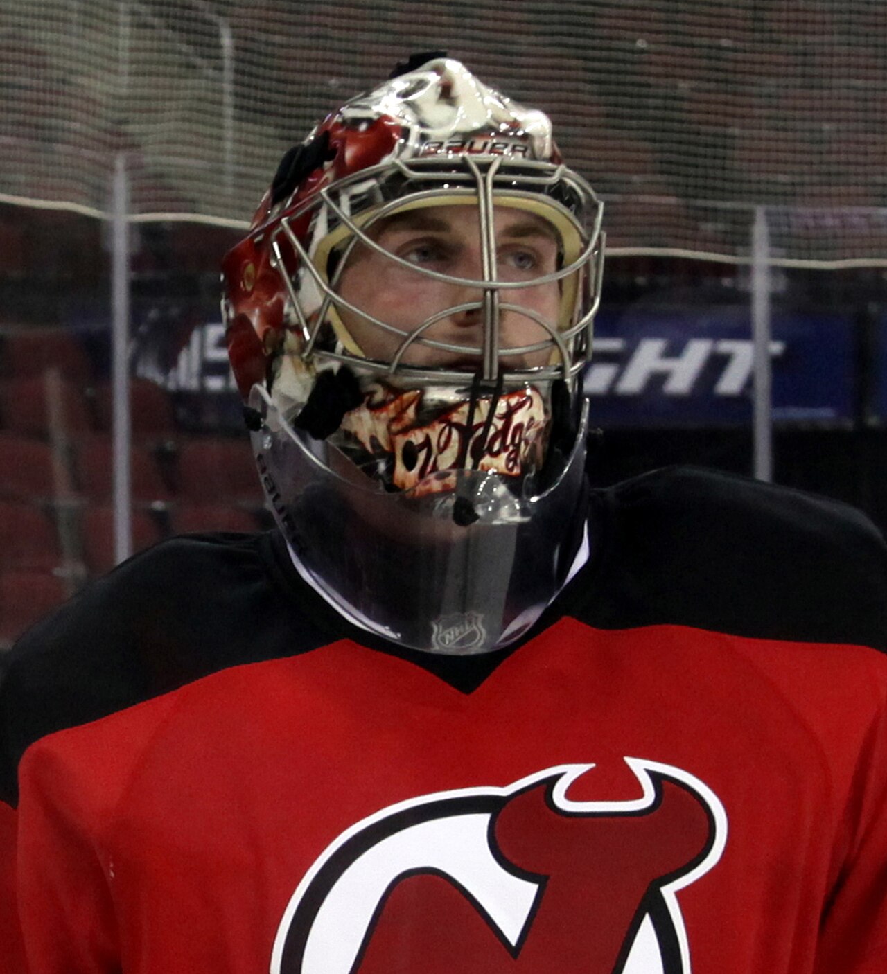 Scott Wedgewood with the New Jersey Devils