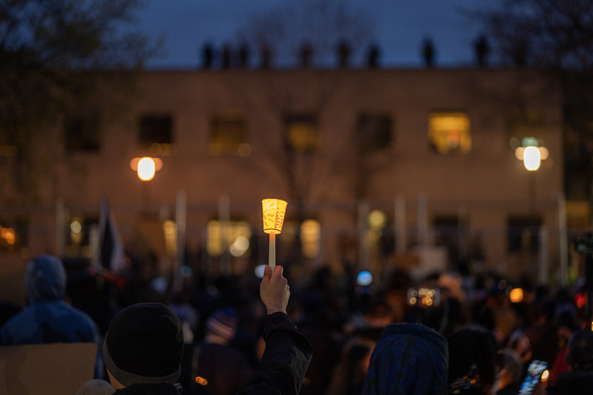 Candles at a community vigil (file photo)