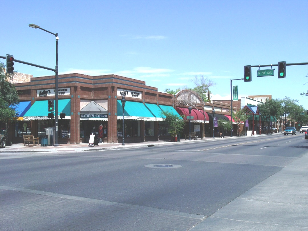 Downtown Glendale, Arizona in daylight