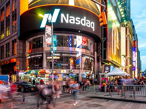 Nasdaq signage in Times Square — The Best One Yet will produce its new interview series "The IPO Show" at the Nasdaq MarketSite studio.