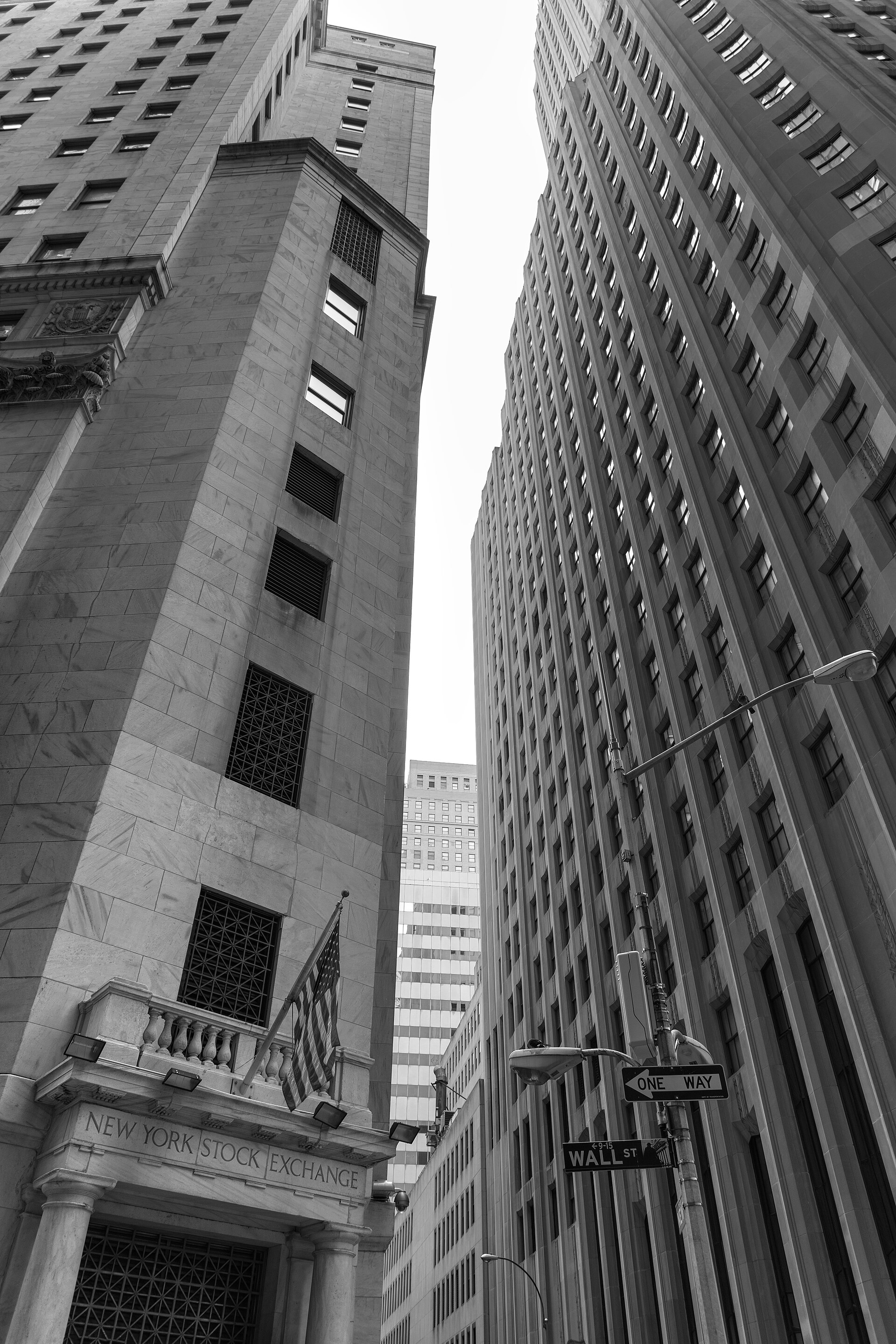 The New York Stock Exchange building on a sunny day