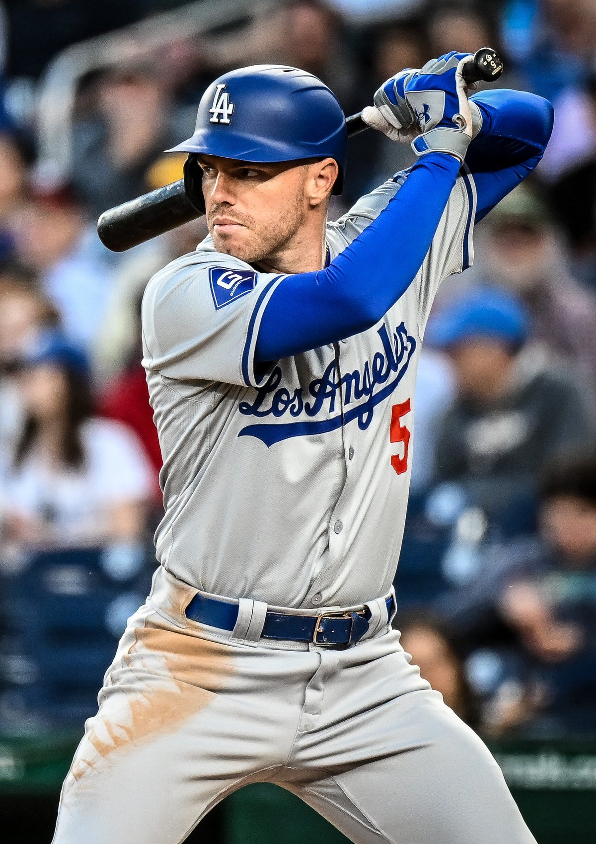 Freddie Freeman at the plate for the Dodgers.