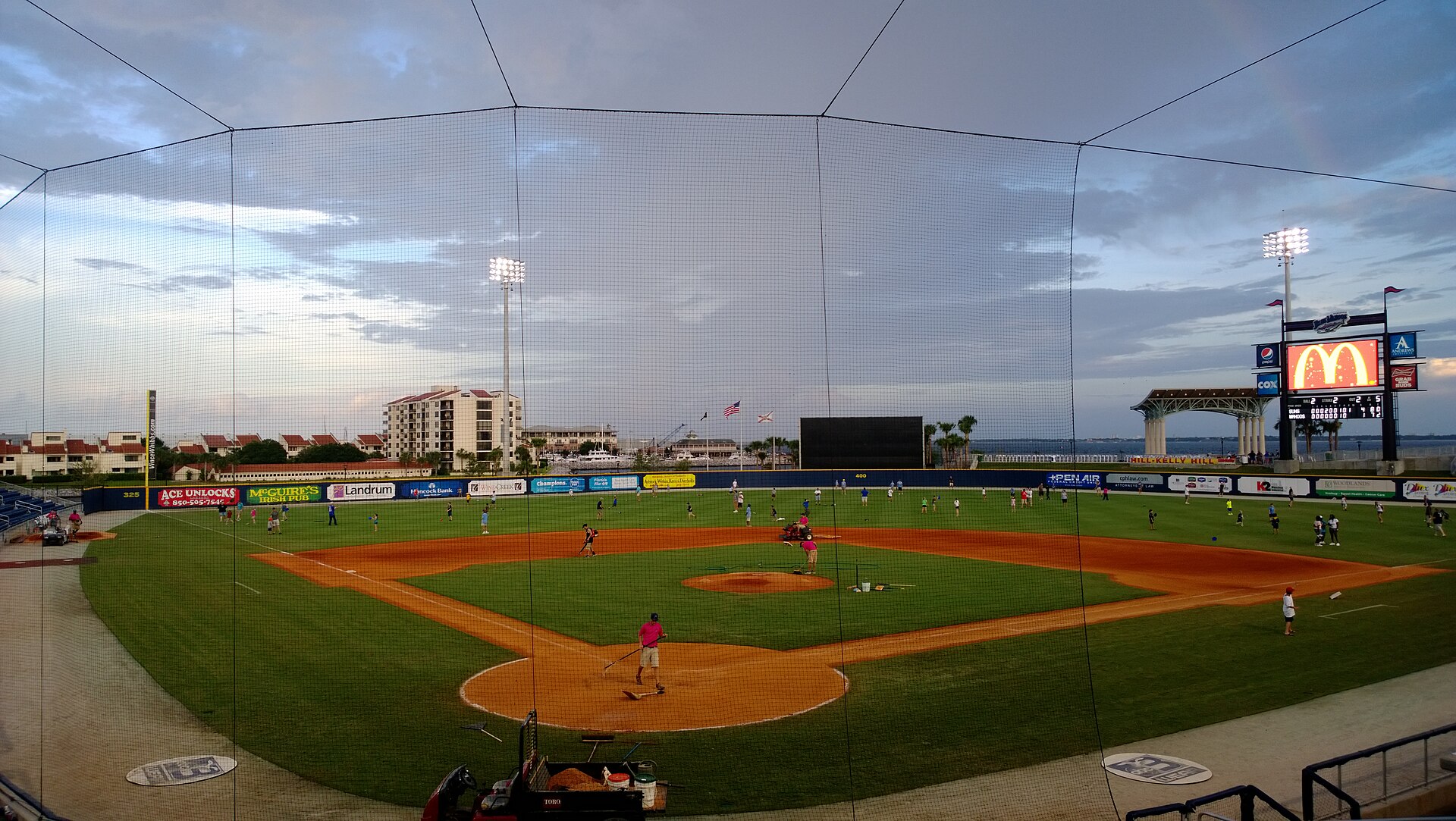 A baseball stadium during a game (file photo)