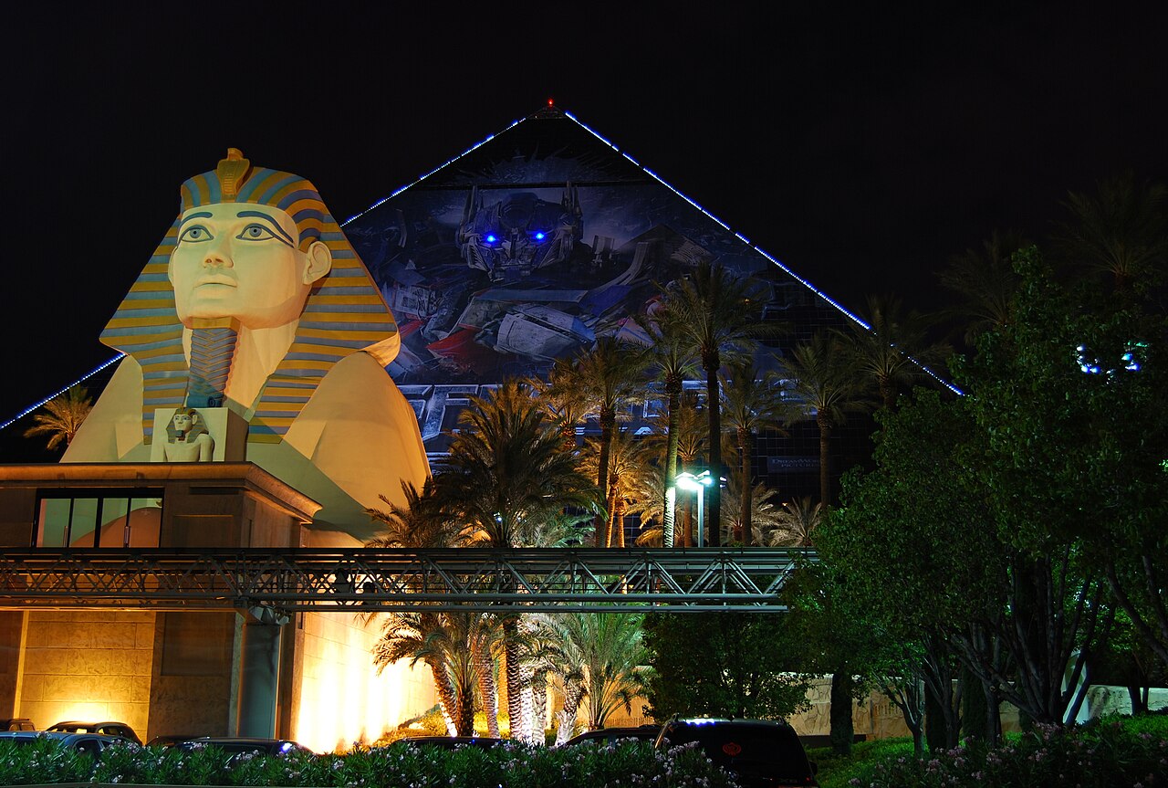 The Luxor pyramid and sphinx on the Las Vegas Strip