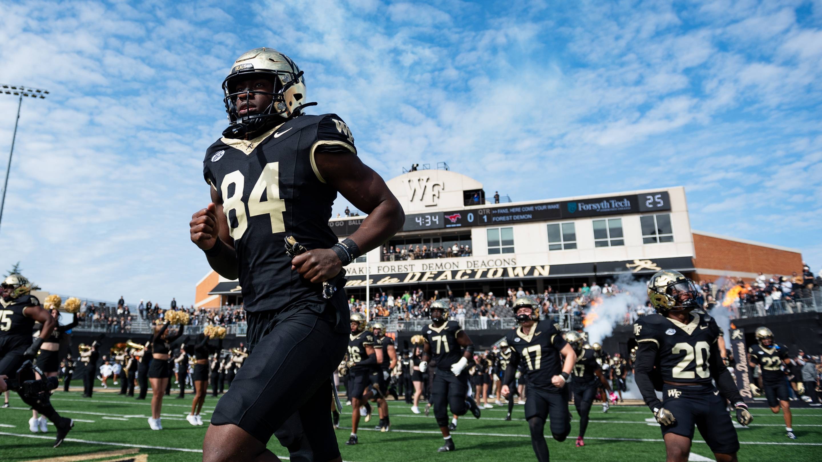 Wake Forest Demon Deacons take the field at Deactown