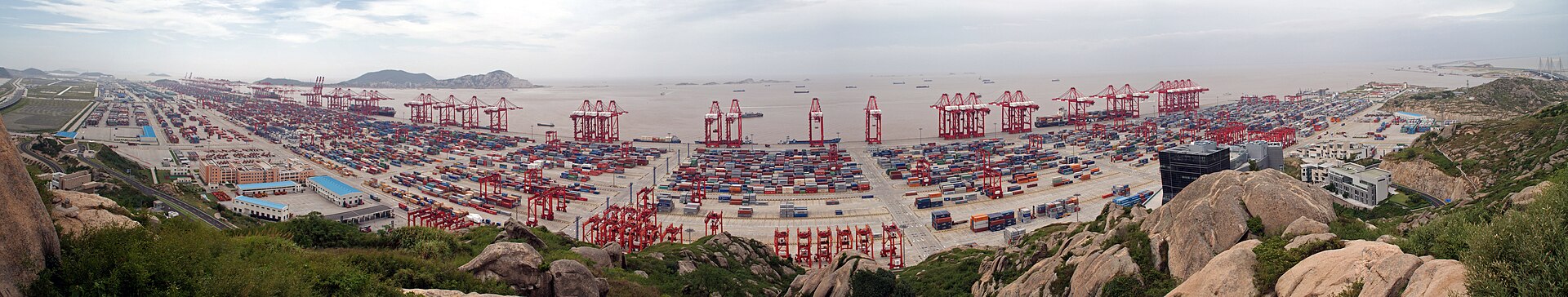 Container terminal at a Chinese port (file photo)