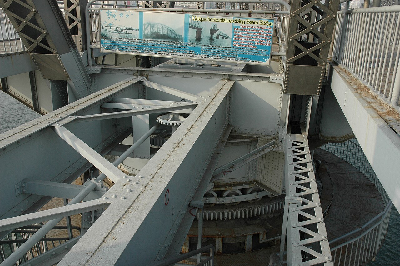 The Sino-Korean Friendship Bridge between Dandong and Sinuiju