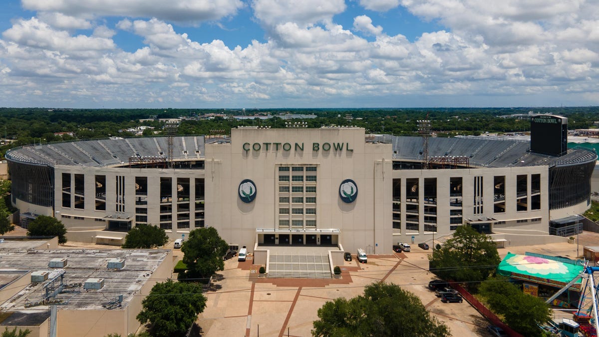 The Cotton Bowl in Dallas, home of the Texas-Oklahoma Red River Rivalry