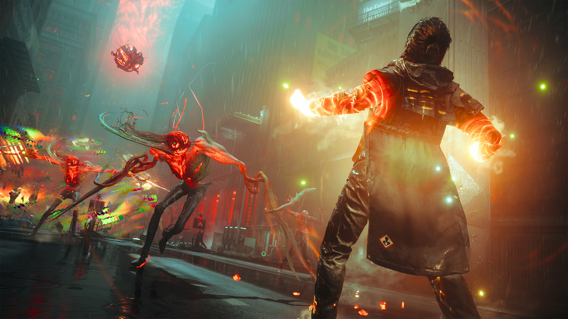 Control Resonant official gameplay screenshot showing Manhattan warped by paranatural forces