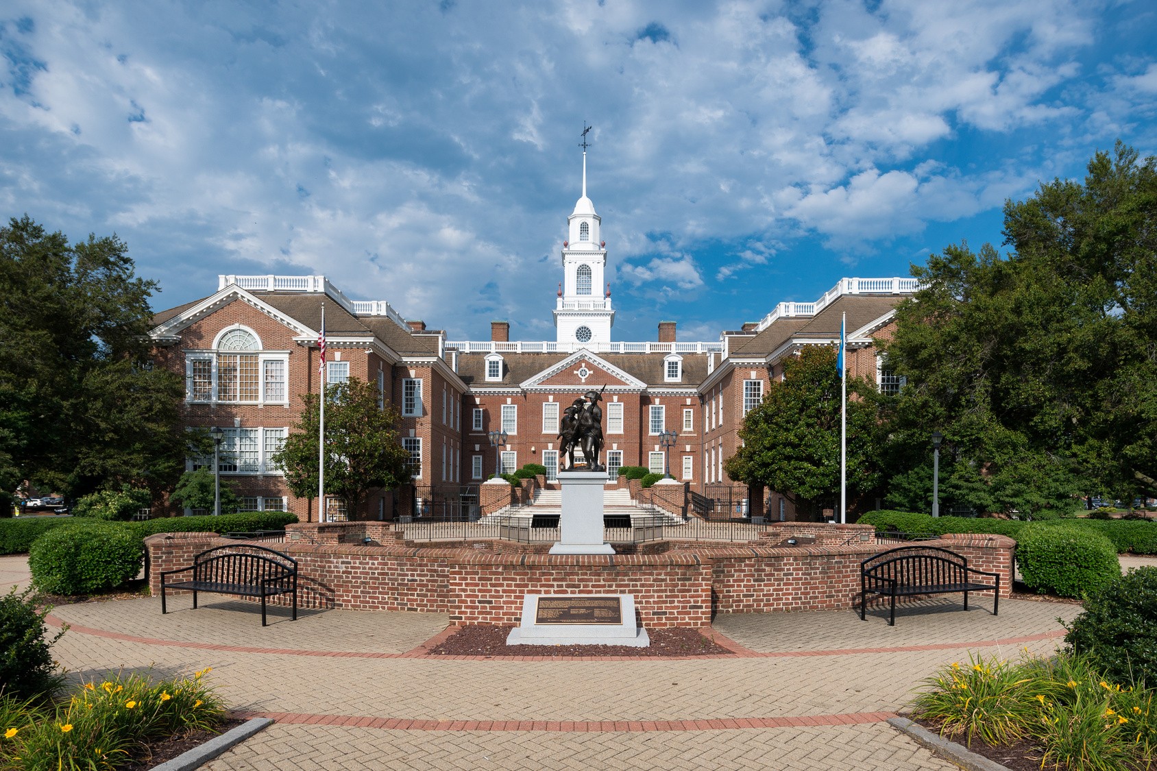 Delaware's Legislative Hall in Dover, where the new justice reform package became law