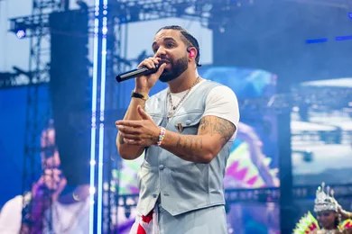 Drake performing live on stage