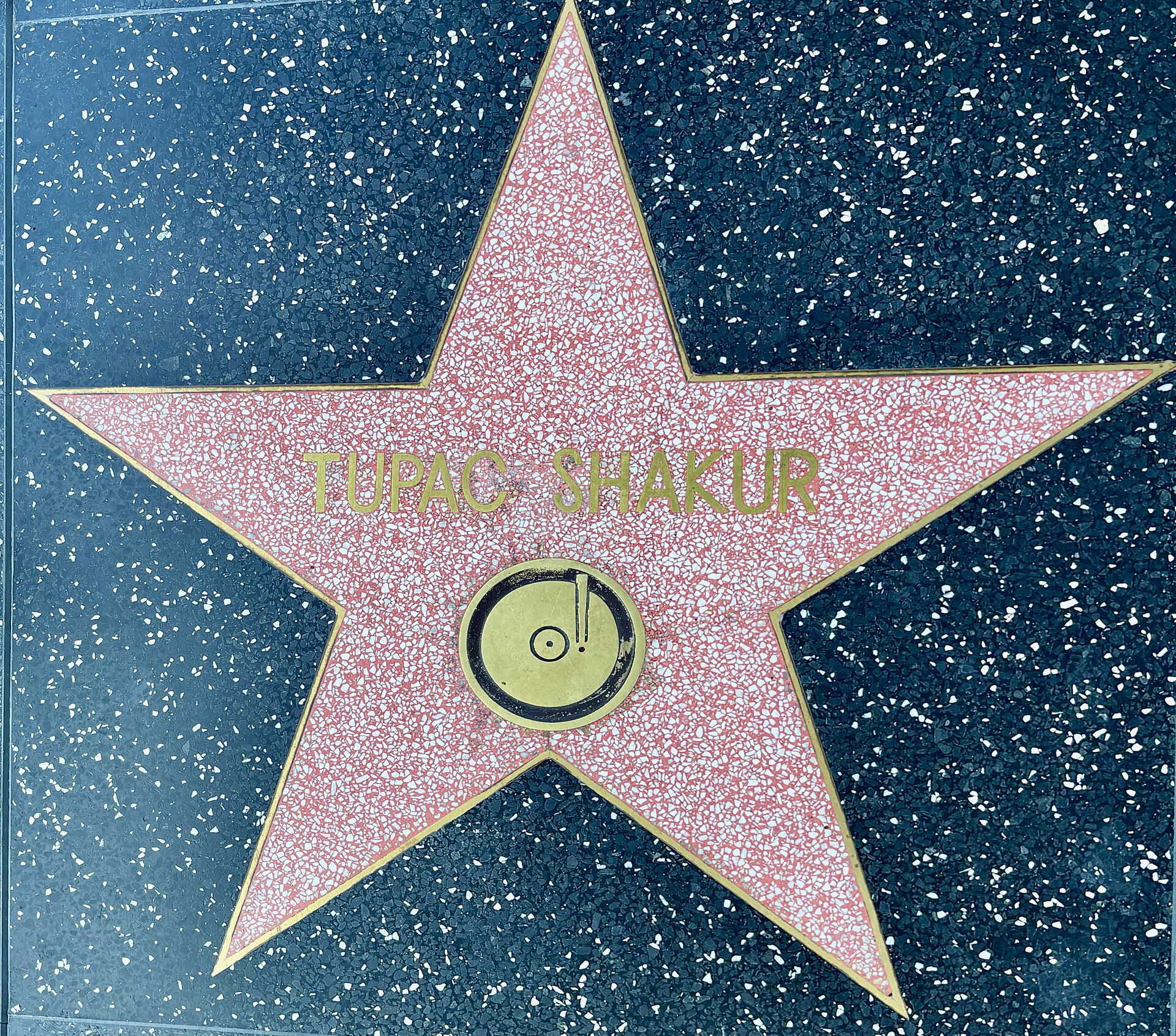 Tupac Shakur's star on the Hollywood Walk of Fame