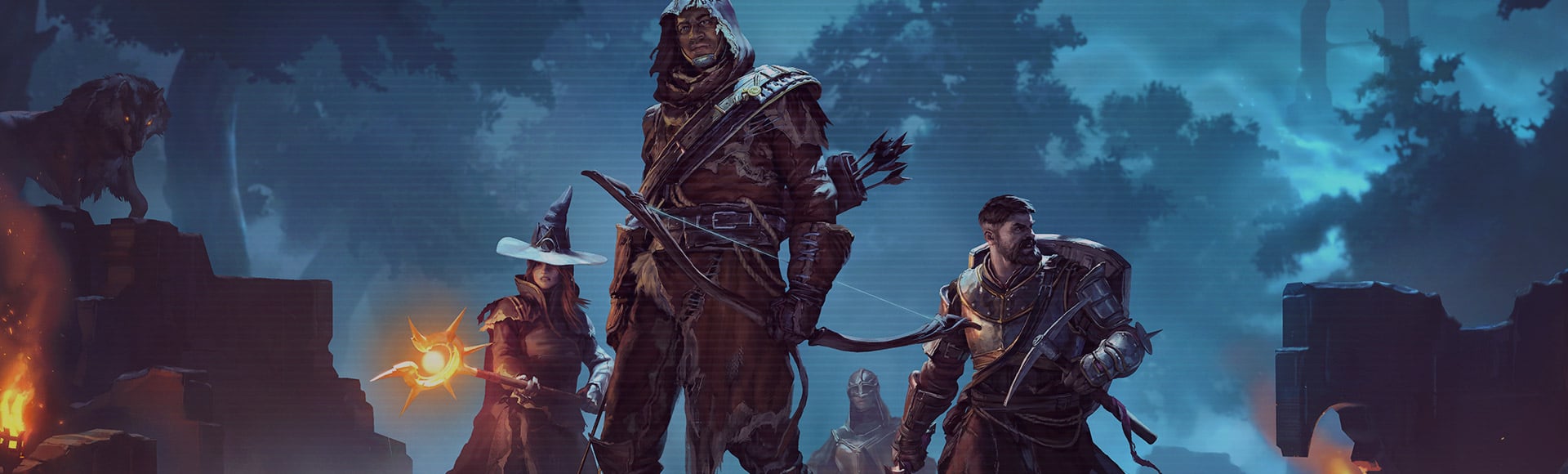Enshrouded key art showing the Flameborn in Embervale