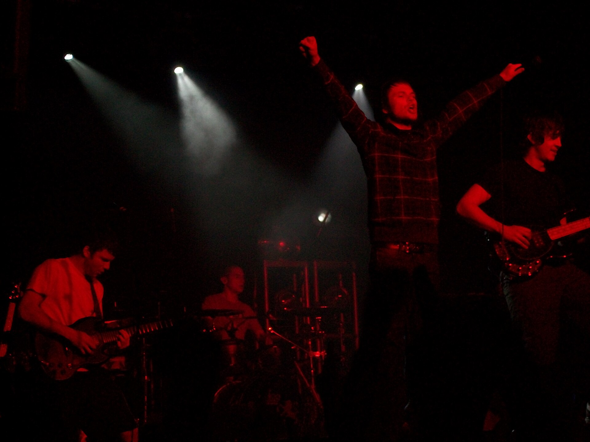 Enter Shikari on stage with dramatic lighting