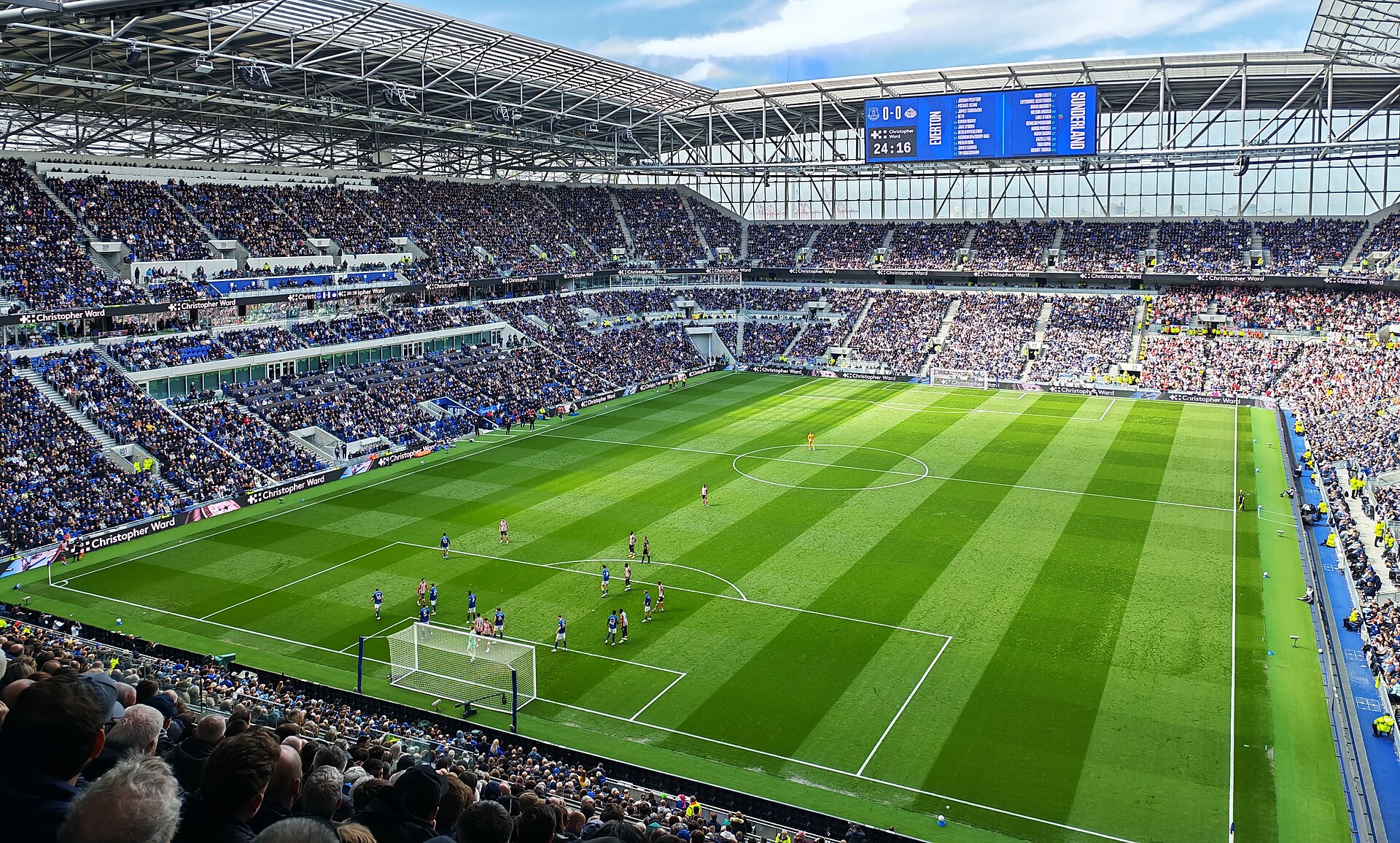 Hill Dickinson Stadium in Liverpool, home of Everton, where Saturday's Premier League match was played