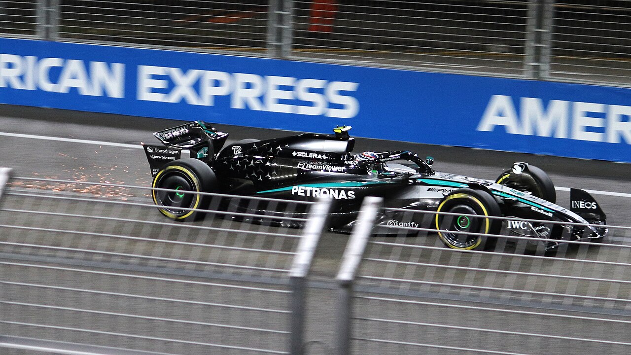 Andrea Kimi Antonelli in the Mercedes at the Singapore Grand Prix (file photo)