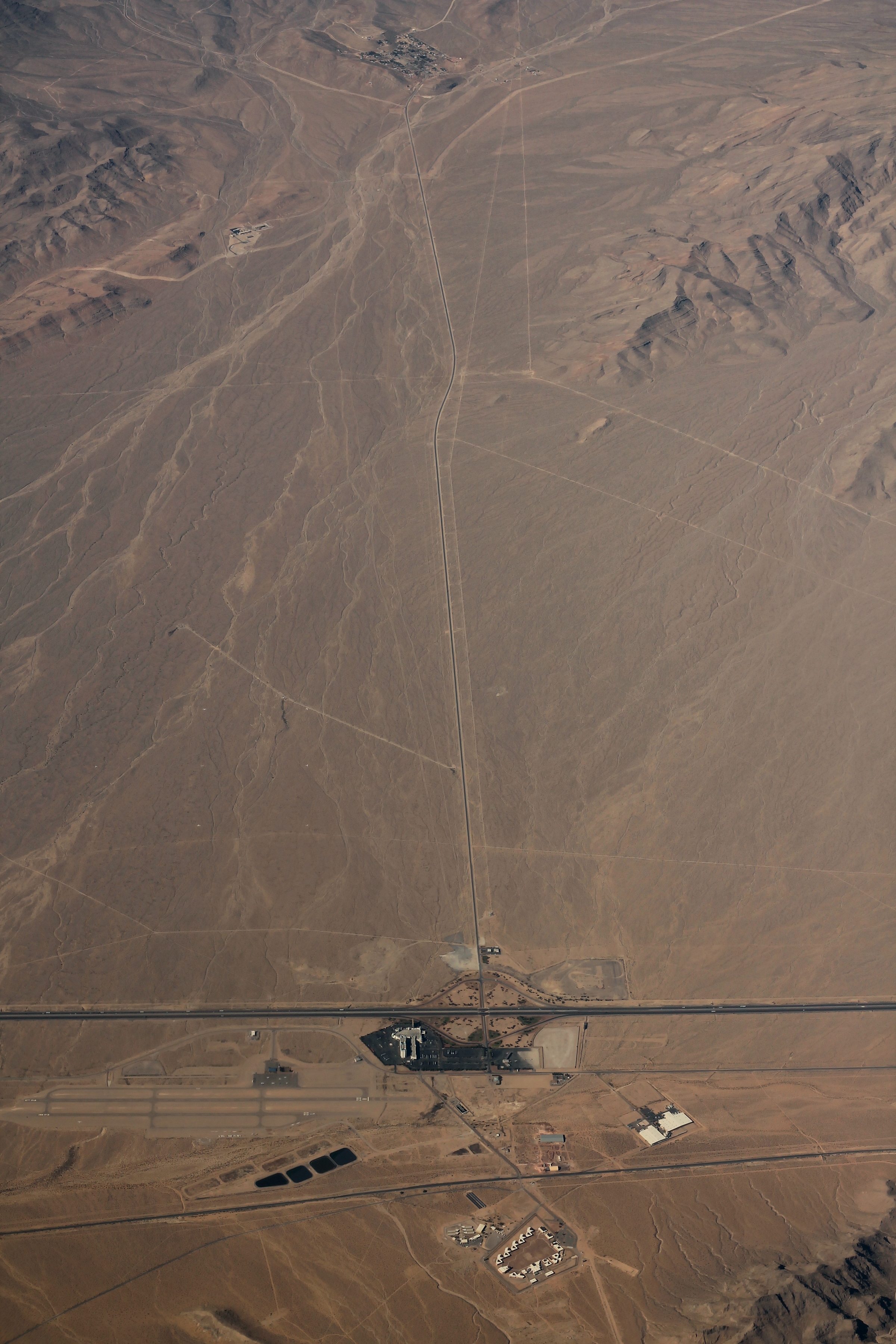 The desert community of Jean, Nevada, where northbound drivers were routed off I-15