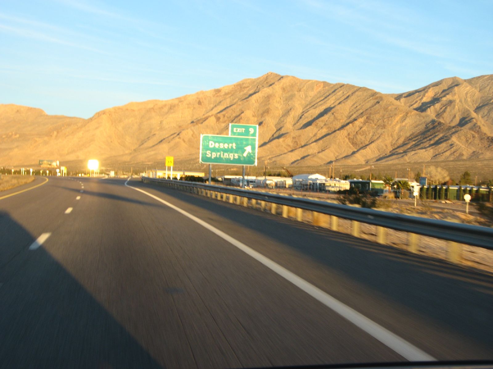 Interstate 15 in the Nevada desert south of the Las Vegas Valley