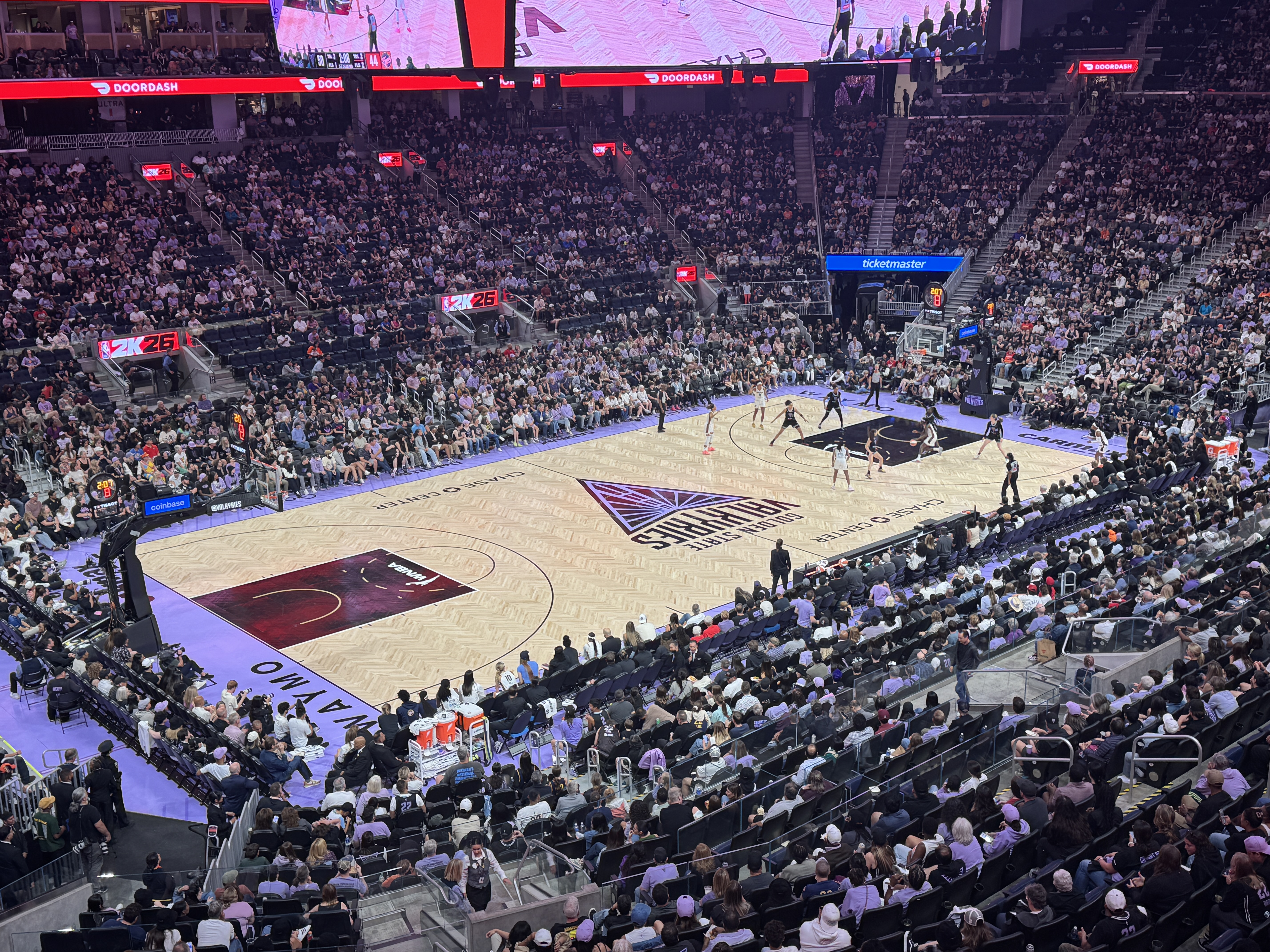 A packed Chase Center in San Francisco during a Golden State Valkyries home game.