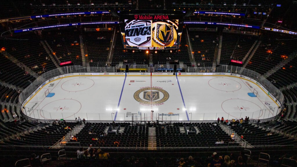 T-Mobile Arena in Las Vegas, home of the Golden Knights.