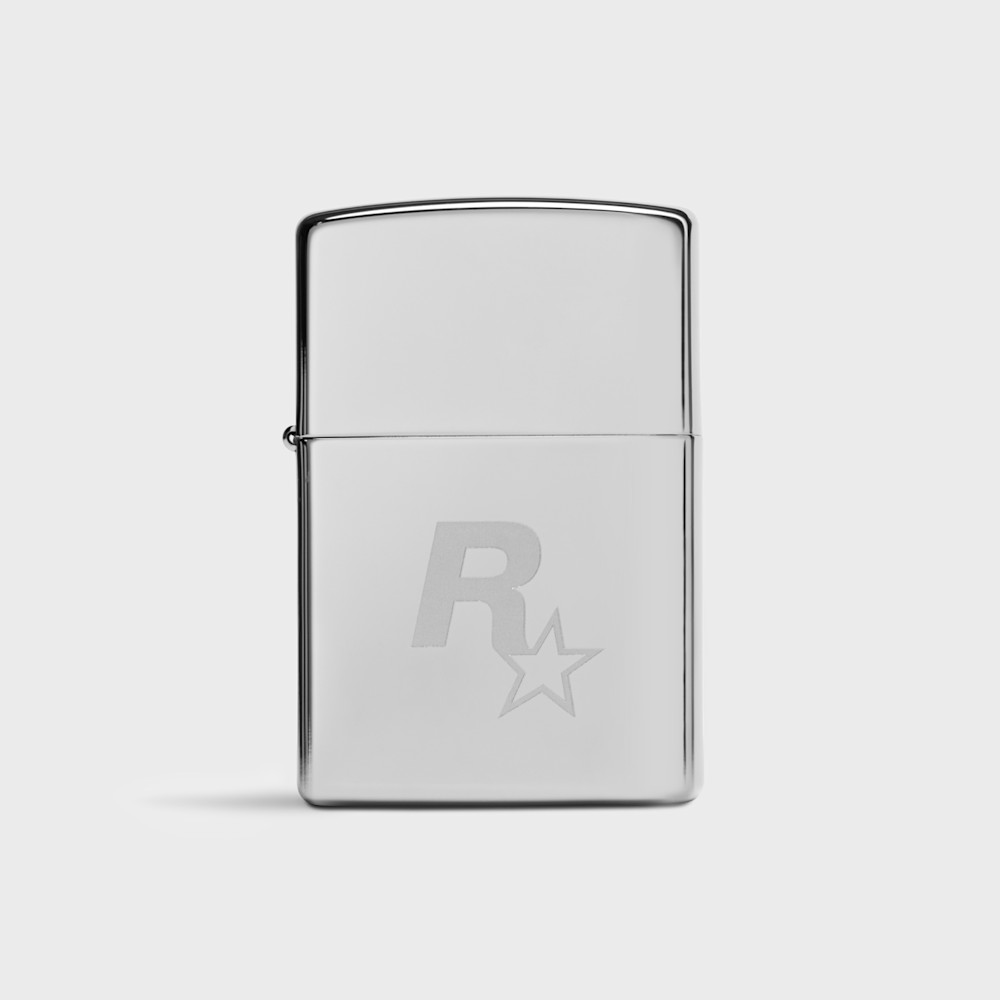 The branded GTA 6 Zippo lighter from the official merch collection, priced at $39.99