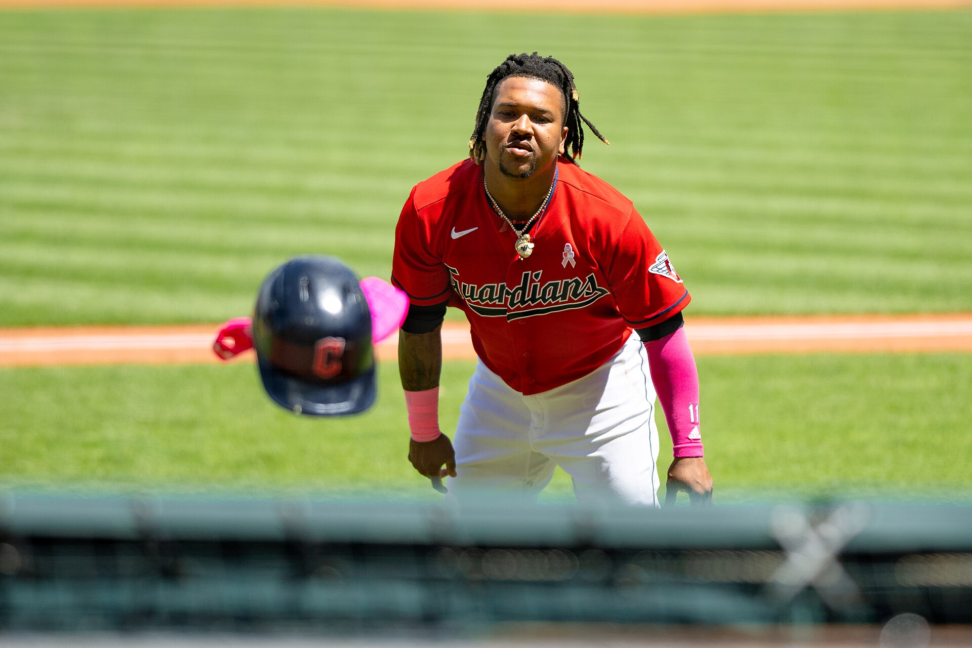 Cleveland Guardians star Jose Ramirez, who had three hits in ALCS Game 1