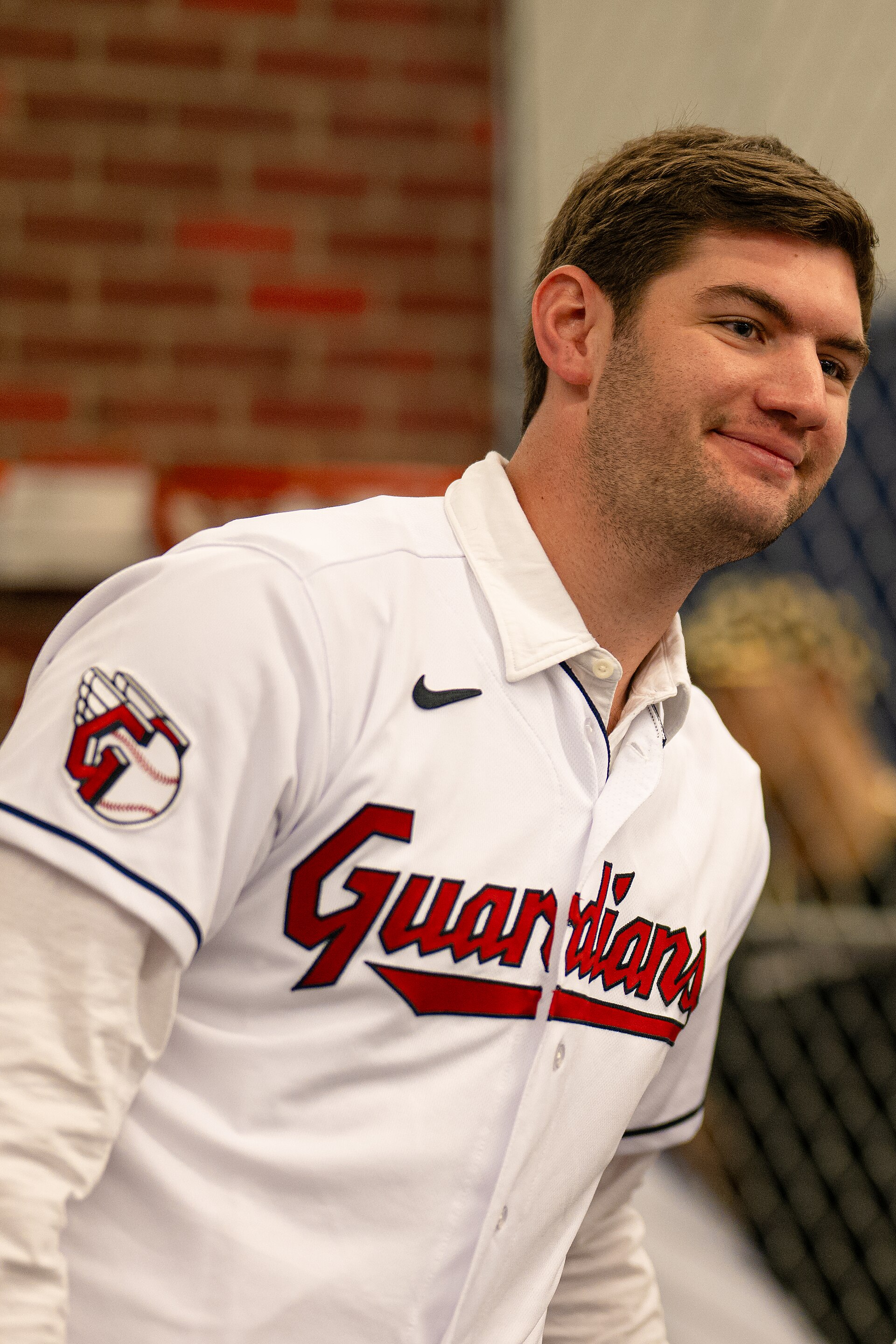 Gavin Williams in a Cleveland Guardians uniform (file photo)