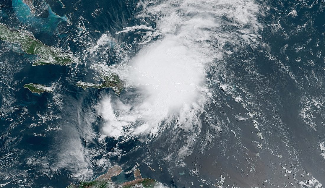 Satellite imagery of Hurricane Isaias over the Gulf of Mexico (file photo)