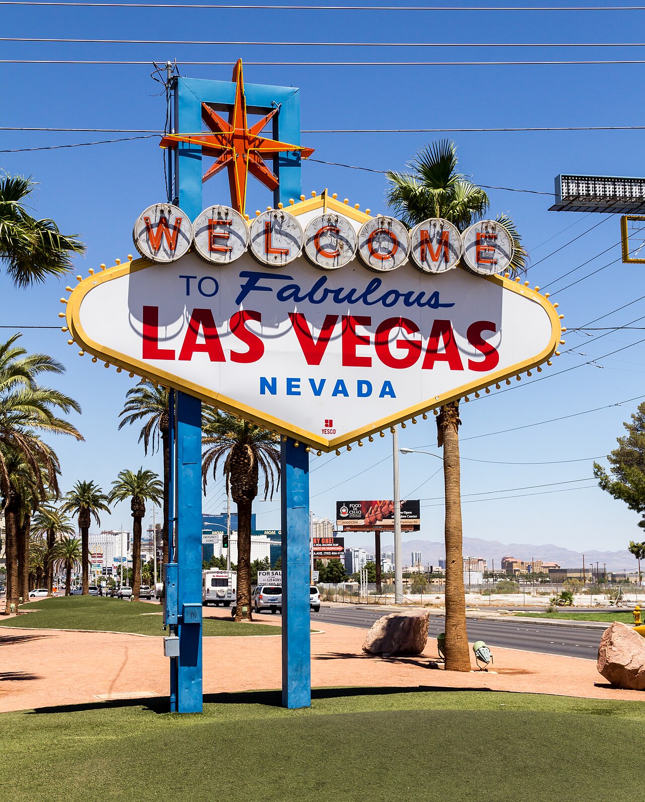 The Welcome to Fabulous Las Vegas sign, which the LVCVA lit pink to mark 15 years of IMEX America