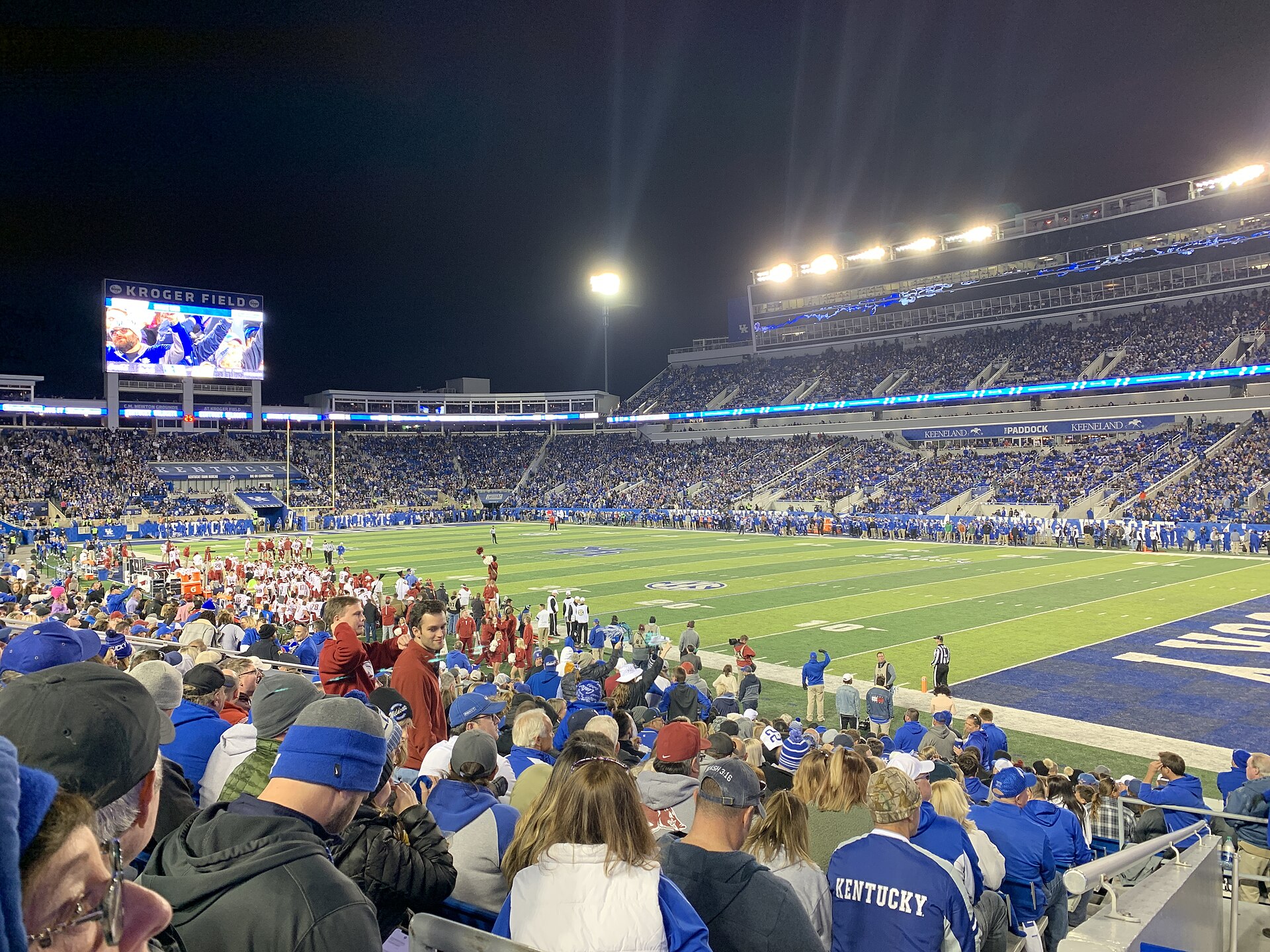 Kroger Field in Lexington, where Kentucky stunned LSU 35-34 in overtime