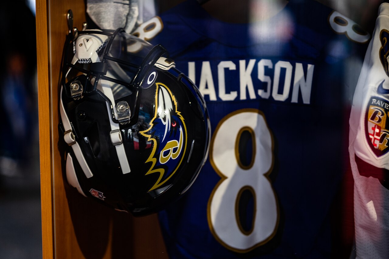 The Baltimore Ravens on the field