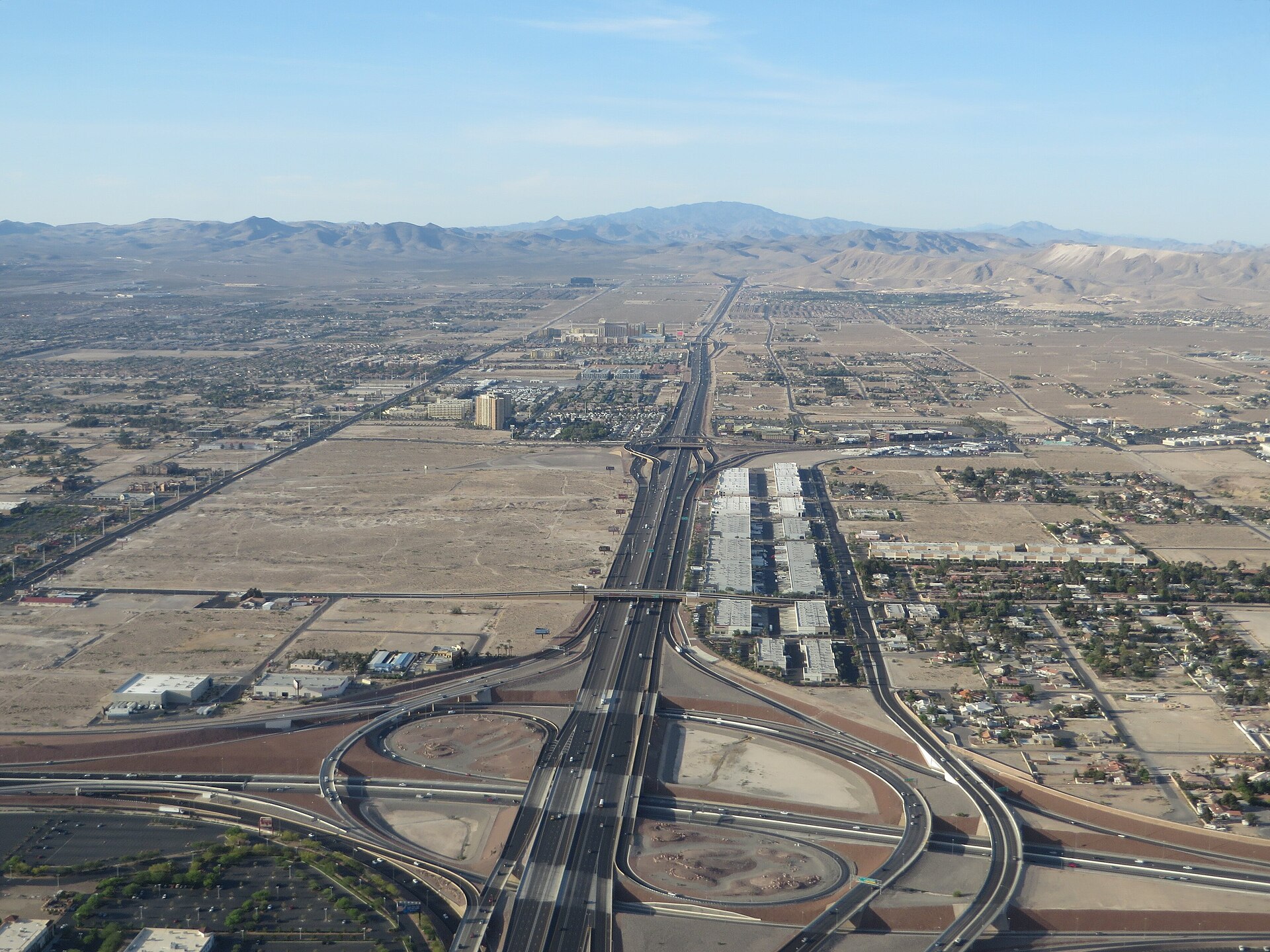 Interstate 15 through Las Vegas, the corridor where a rollover crash killed a 7-year-old girl and led to her mother's arrest