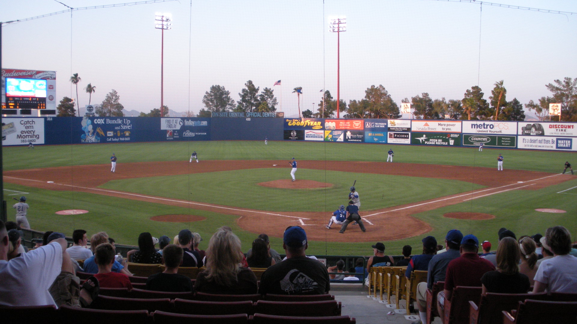A Las Vegas Lights FC match under the lights at Cashman Field