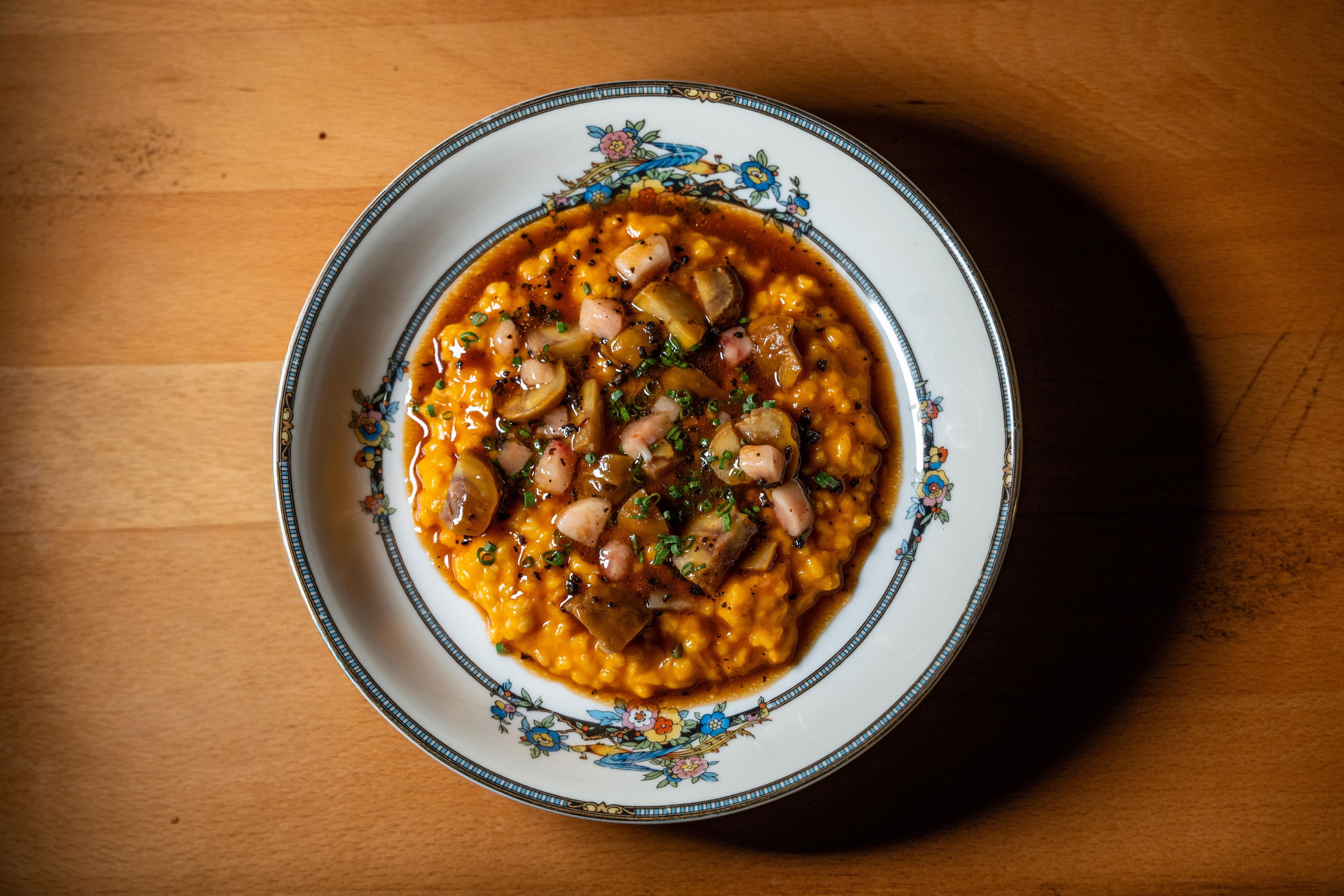 A plated dish at Lilli, chef Tyler Vorce's French tasting-menu restaurant in Las Vegas Chinatown