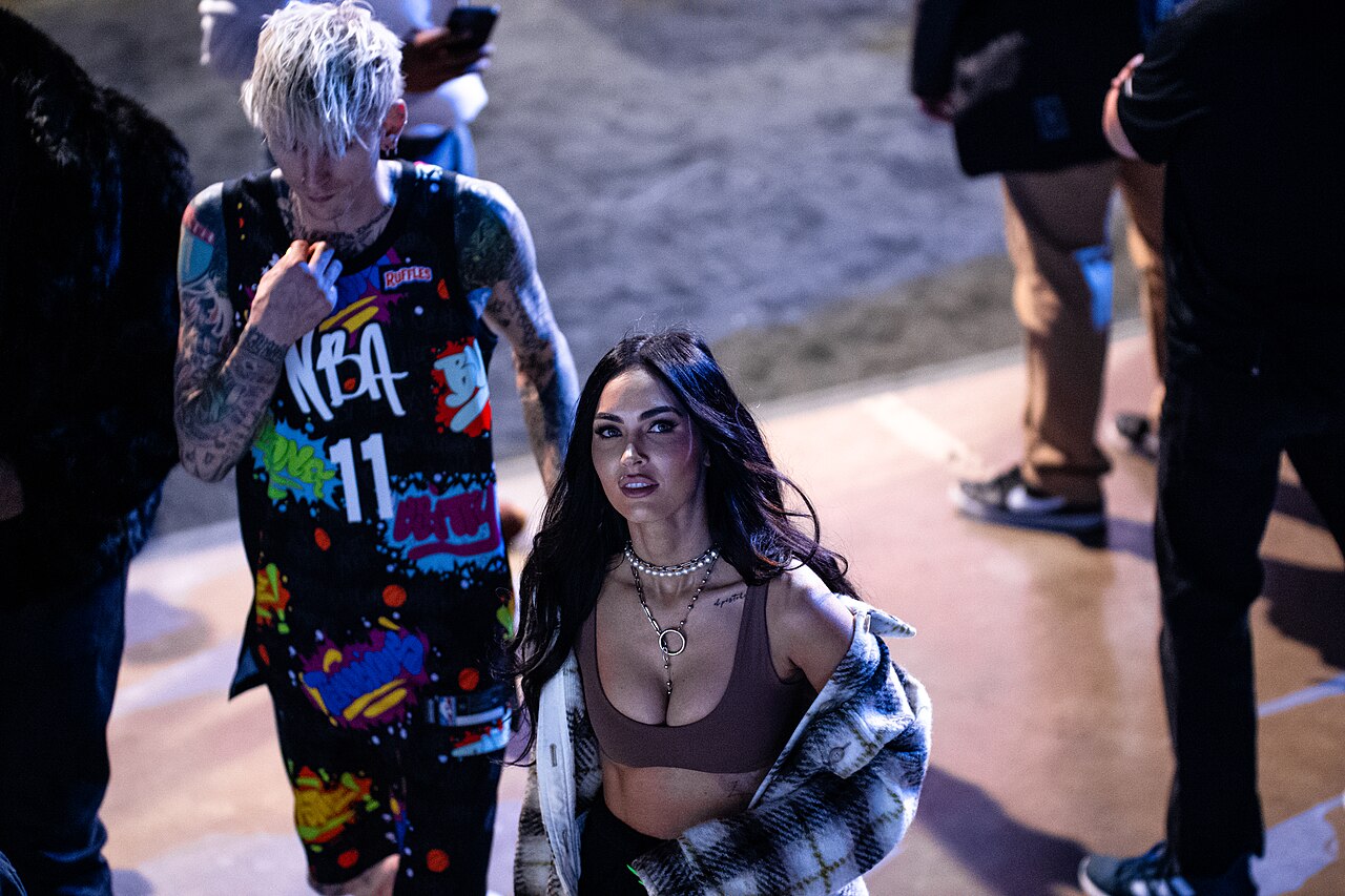 Machine Gun Kelly and Megan Fox together at an event