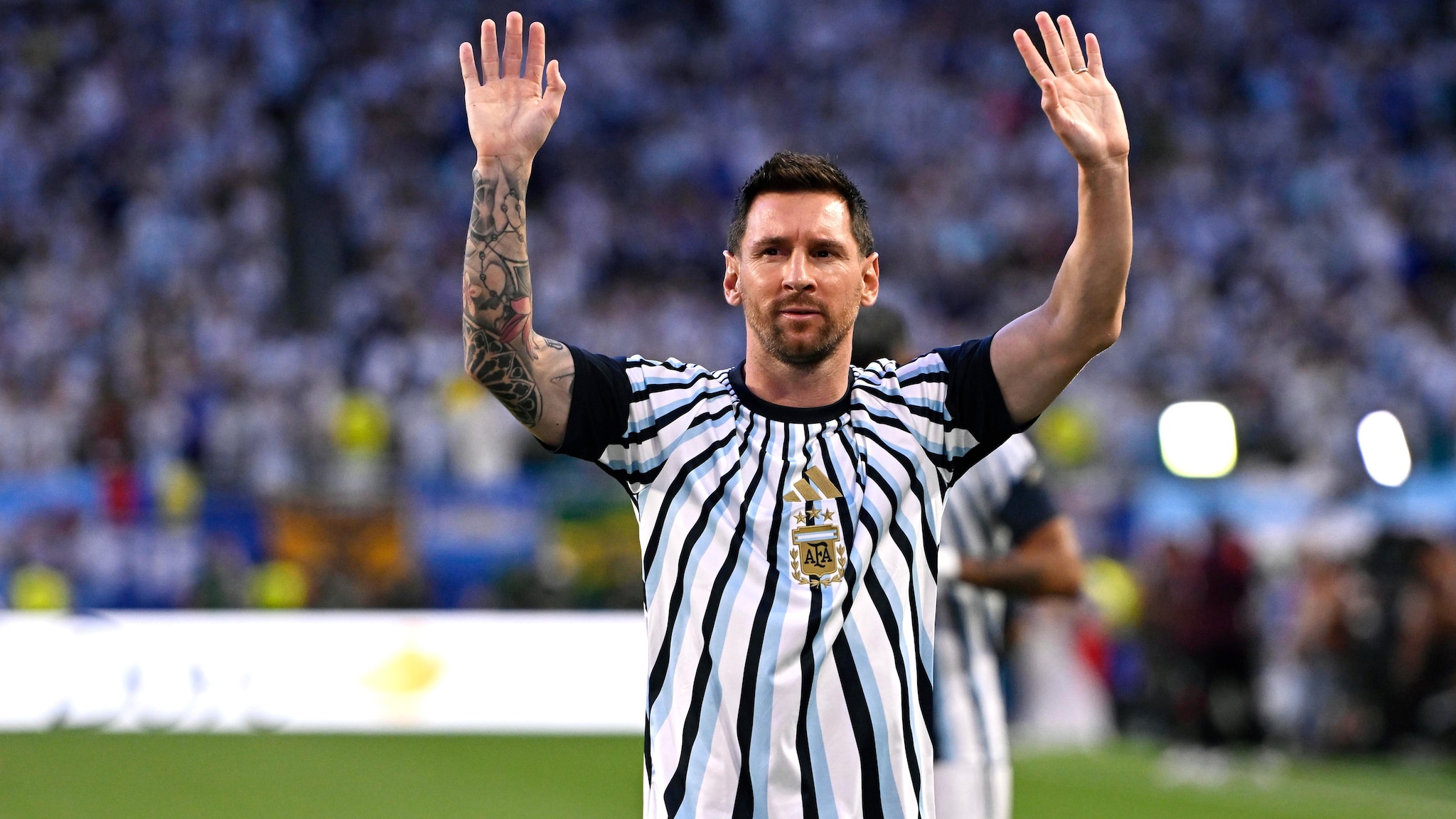 Lionel Messi in Argentina colors during the 2026 World Cup cycle