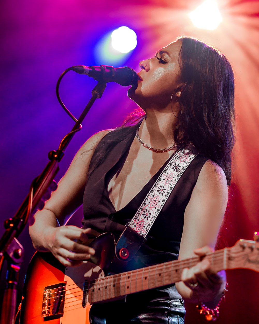 Michelle Branch performing with guitar at the Fonda Theatre in 2023