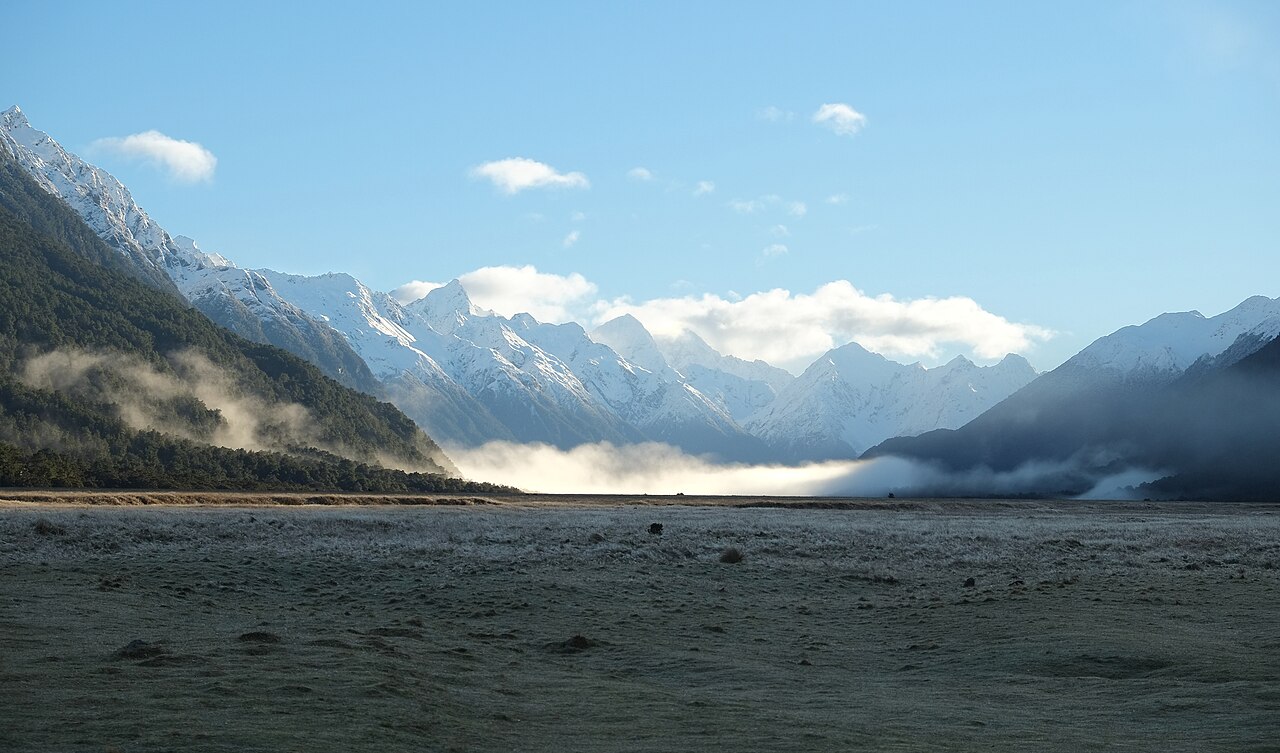 Morning fog over a frosty valley at sunrise (file photo)