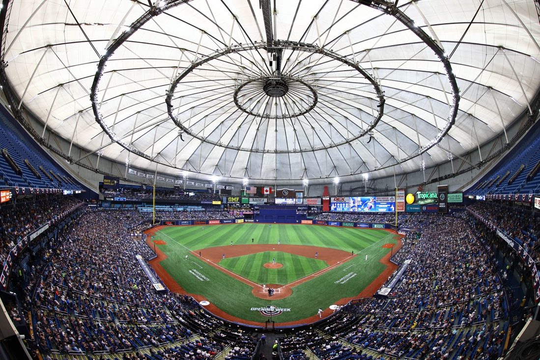 Tropicana Field packed for a Rays home game
