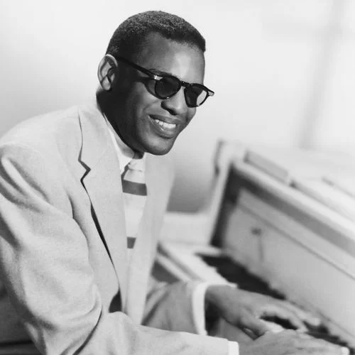 Portrait of Ray Charles.