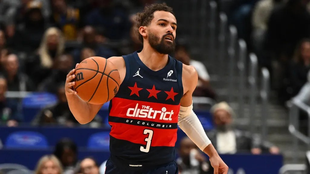 Trae Young in a Washington Wizards uniform — 15 points in the Wizards' 111-109 preseason win over the Knicks at Madison Square Garden
