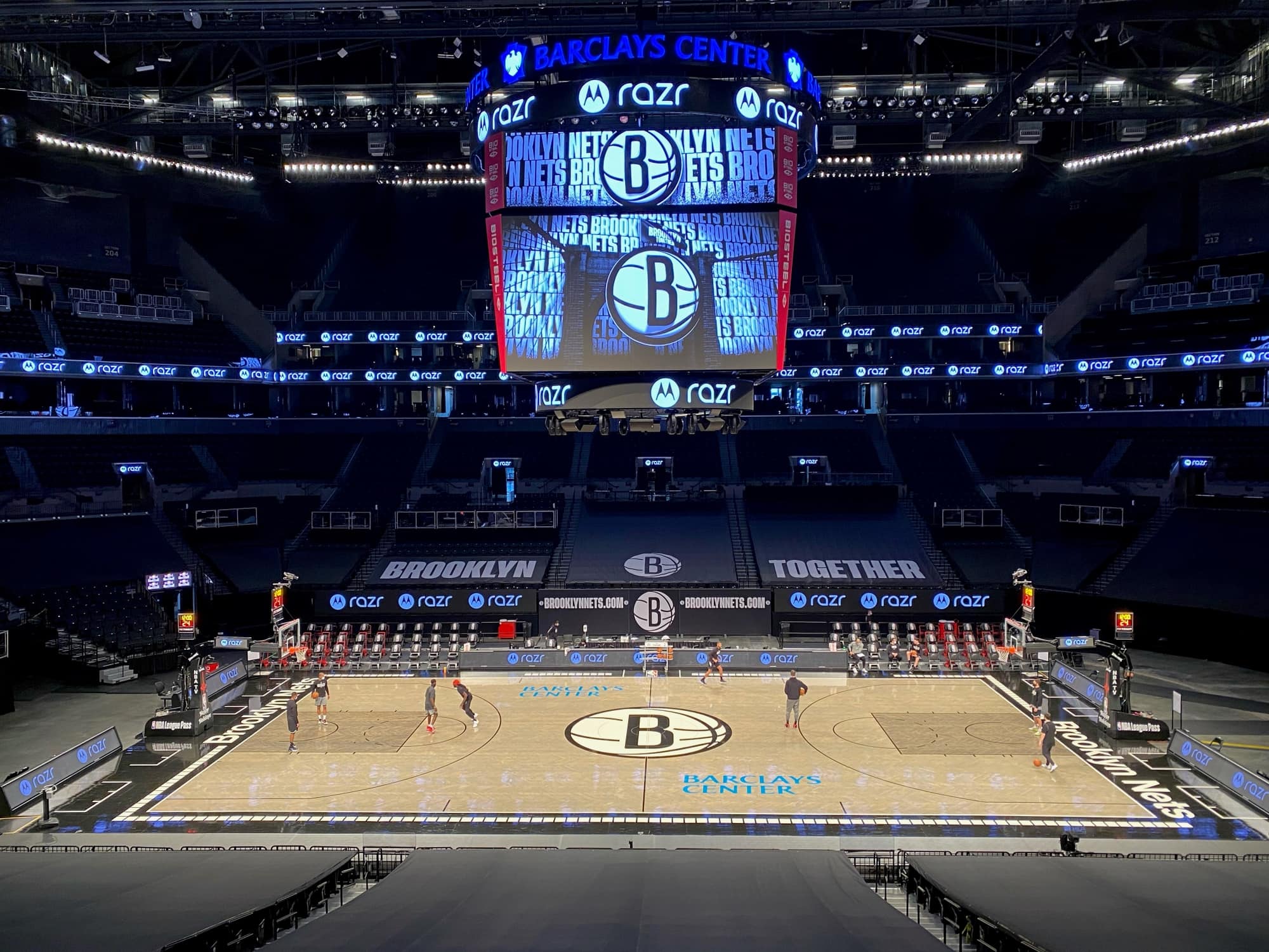 Inside the Barclays Center, home of the Brooklyn Nets