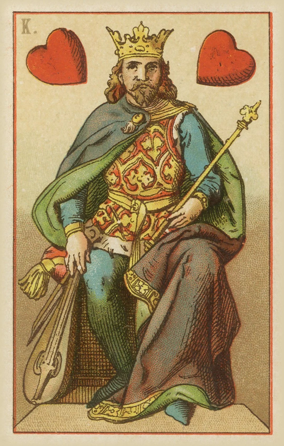 Medieval-themed illustrated playing cards