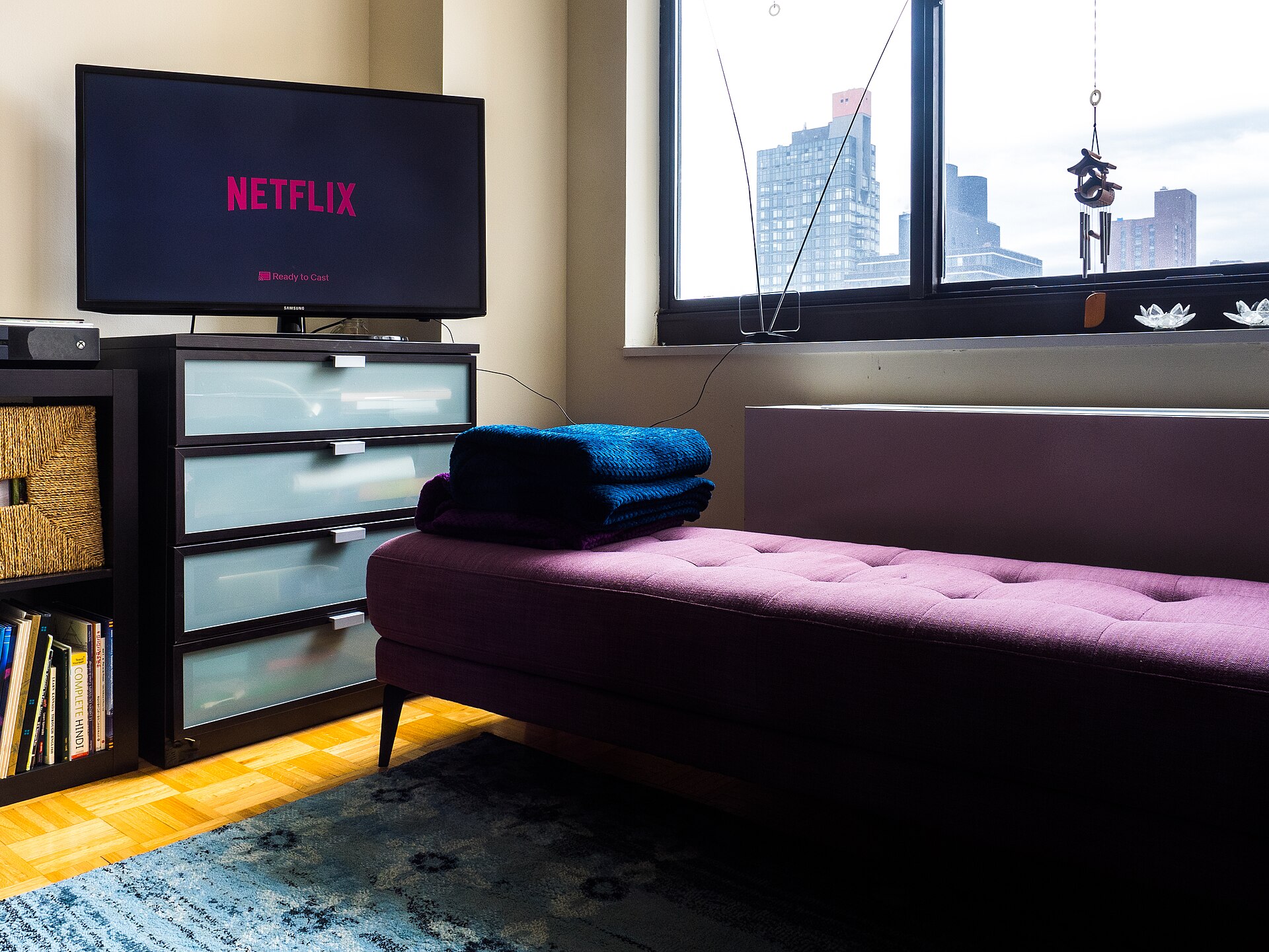 The Netflix wordmark in red on a dark screen