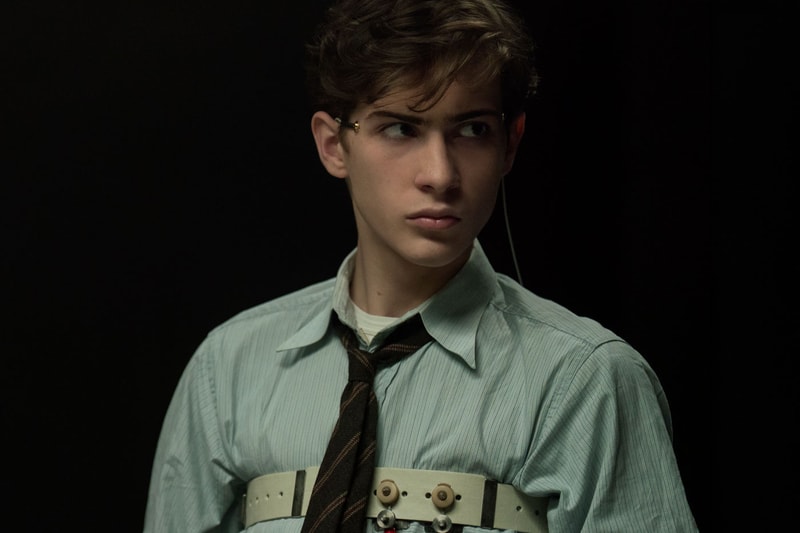 Jacob Tremblay as a young Ted Kaczynski wired into Dr. Henry Murray's apparatus in Netflix's 'Unabomber'